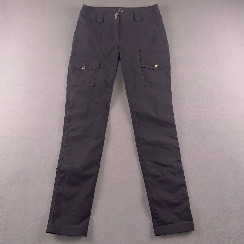 Anatomie Kate Cargo Pants Black Slim Fit Luxury Travel Trousers Womens Size S